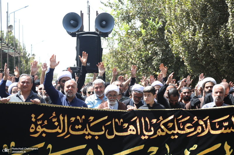 دسته عزاداری شهادت امام عسکری (ع) با حضور آیت‌الله العظمی وحید خراسانی