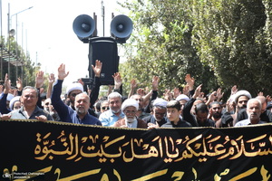 دسته عزاداری شهادت امام عسکری (ع) با حضور آیت‌الله العظمی وحید خراسانی