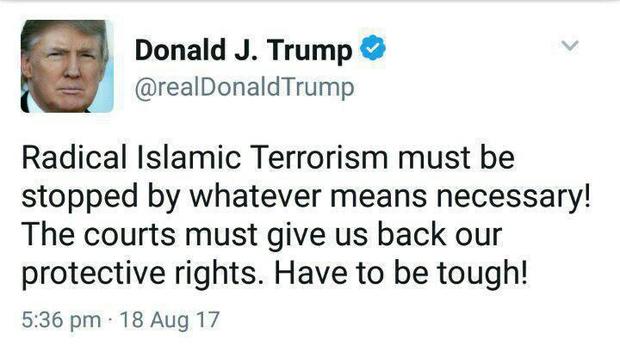 سوءاستفاده ترامپ از حادثه تروریستی بارسلون