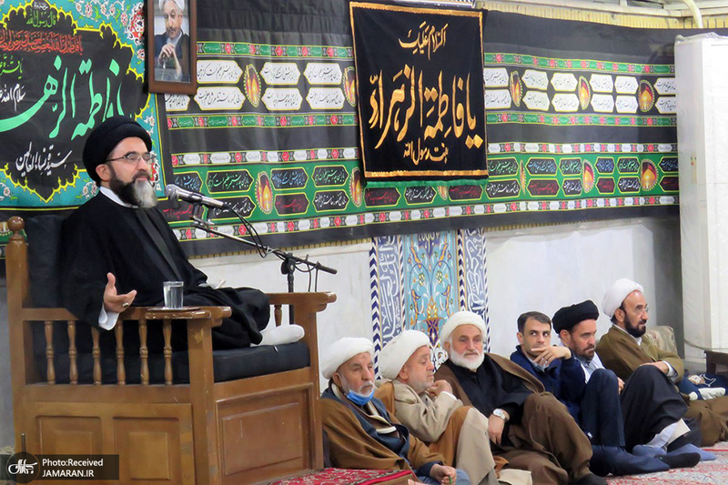 مراسم عزاداری شهادت حضرت فاطمه زهرا (س) در دفتر آیت الله العظمی صانعی  (ره)
