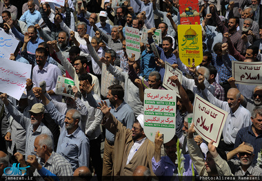 راهپیمایی اعتراض آمیز علیه جنایات در مسجد الاقصی و میانمار 