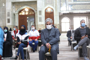 دیدار رئیس و اعضای جمعیت هلال‌احمر  با سید حسن خمینی