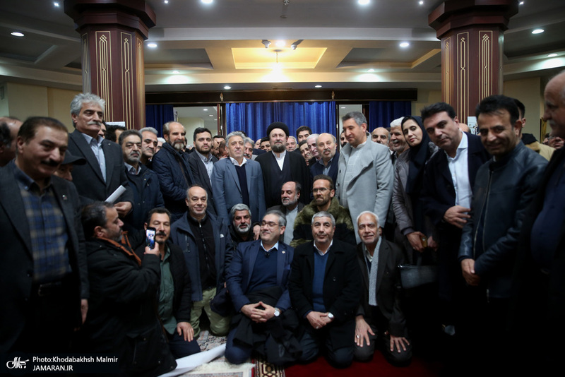 دیدار  رئیس و جمعی از اعضای اتاق اصناف تهران‌ با سید حسن خمینی