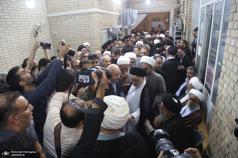 مراسم ترحیم همسر آیت الله العظمی سیستانی در قم