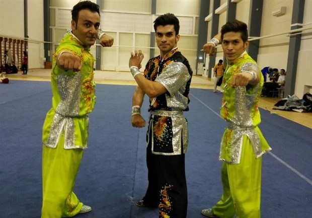 مدال طلای تیم دوئلین در رقابت های ووشوی قهرمانی جهان 