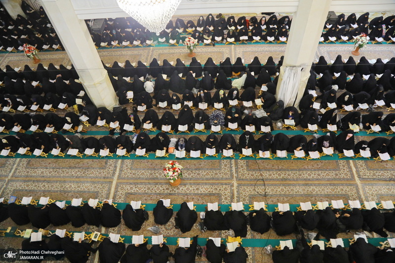 آیین ترتیل خوانی قرآن کریم در حرم حضرت معصومه (س)‎‎