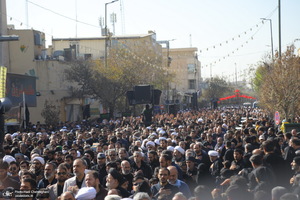 دسته عزاداری روز شهادت حضرت زهرا (س) با حضور آیت الله العظمی وحید خراسانی