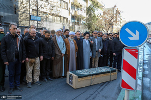 مراسم تشییع مادر شهیدان جواد سپهری