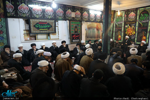 مراسم عزادارى شهادت حضرت فاطمه زهرا(س) در بيت آيت الله دوستى زنجانى