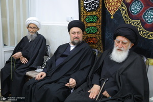 عزاداری شهادت حضرت فاطمه (س) در بیت آیت الله دوستی زنجانی‎