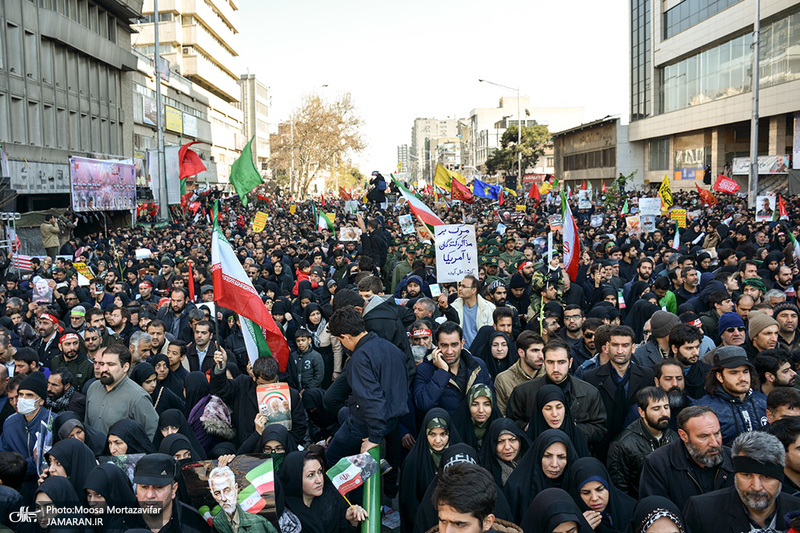  حضور میلیون ها تهرانی در تشییع پیکر مطهر سردار قاسم سلیمانی - 10 