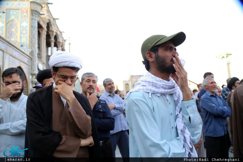 مراسم تشییع 5 شهید مدافع حرم حضرت زینب(س) در قم‎