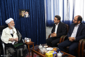 دیدار معاون فرهنگی موسسه با آیت الله دری نجف آبادی