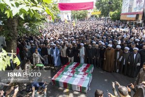 تشییع پیکر مطهر خانواده شهید حمله تروریستی رژیم صهیونیستی در ساری