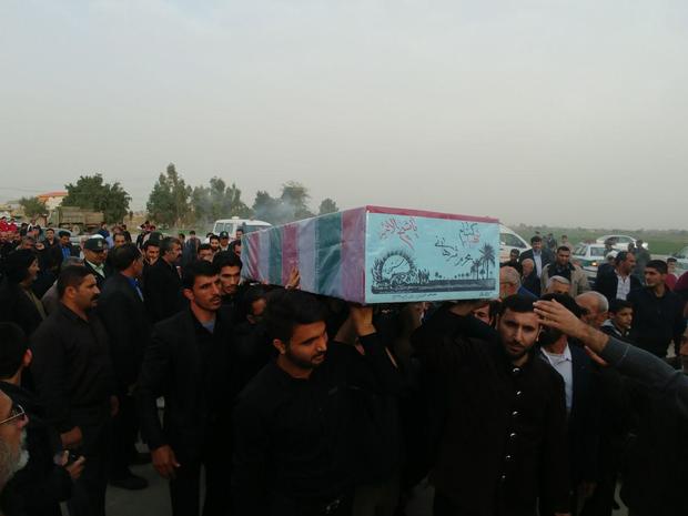 پیکرهای مطهر هشت شهید گمنام به دزفول منتقل شد