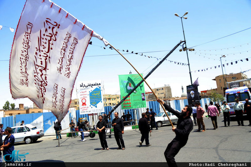  دسته عزای شهادت امام صادق(ع) با حضور آیت الله العظمی وحید خراسانی 