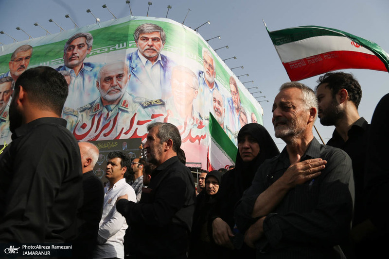 مراسم تشییع شهدای جنگ تحمیلی رژیم صهیونیستی در تهران-1