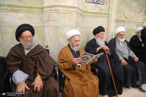 مراسم ترحیم و بزرگداشت آیت الله سید محمدعلی شیرازی در مسجد اعظم قم