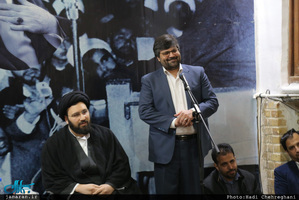 مدیرکل ارشاد و جمعی از اهالی رسانه قم با سید علی خمینی دیدار کردند