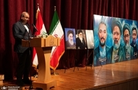 مراسم سالگرد شهید رئیسی در نجف اشرف با حضور سید علی خمینی و سخنرانی امام جمعه بغداد (18)