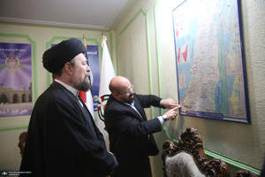 حضور سید حسن خمینی در دفتر نمایندگی جنبش مقاومت اسلامی فلسطین (حماس)