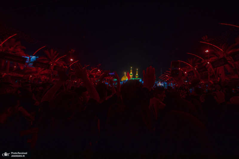 مراسم تعویض پرچم حرم مطهر امام حسین (ع) در کربلا