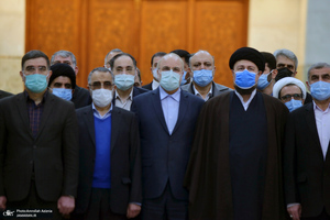 تجدید میثاق رئیس و نمایندگان مجلس شورای اسلامی با آرمان‌های امام خمینی(س)