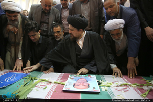 مراسم تشییع پیکر مطهر شهید حمله تروریستی اخیر مازیار سبزعلی در حرم مطهر امام خمینی(س)