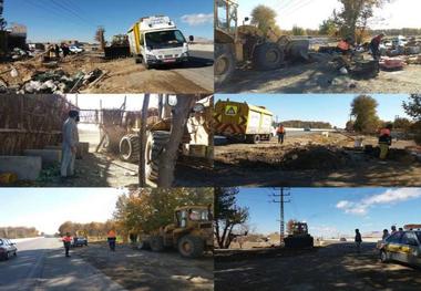 دستفروشان حاشیه جاده هشتگرد- نظرآباد جمع آوری شدند