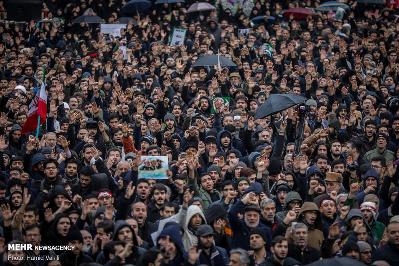 تجمع بزرگداشت شهید سپهبد سلیمانی در میدان فلسطین تهران