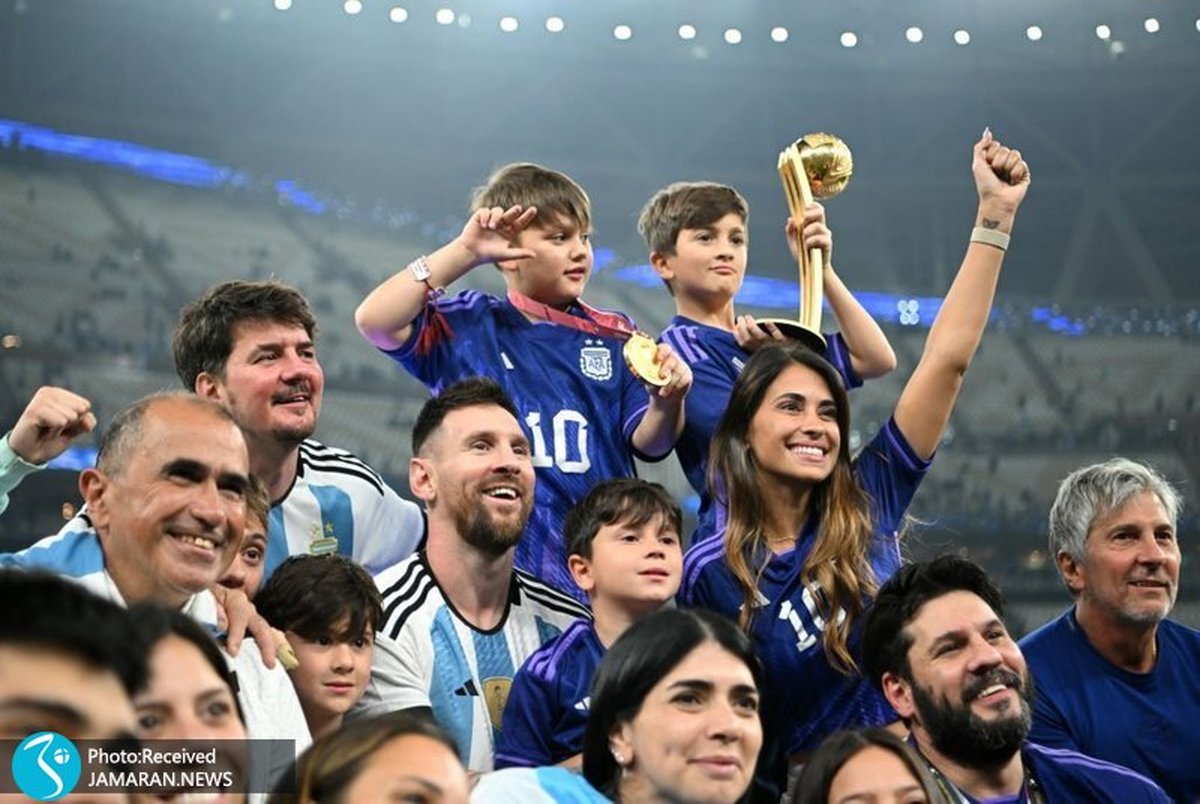 عکس| جشن خانوادگی آرژانتینی ها بعد از قهرمانی در جام جهانی