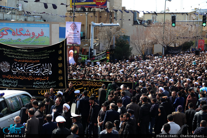 عزاداری آیت الله العظمی وحید خراسانی در سالروز شهادت حضرت فاطمه(س) 