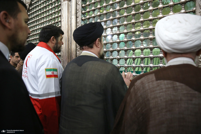 تجدید میثاق رییس و امدادگران جمعیت هلال احمر با ارمان های امام راحل