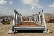 مونتاژ ۲ دستگاه پل خرپایی در سیستان و بلوچستان