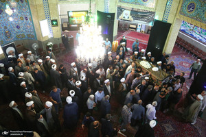 مراسم تشییع آیت الله شیخ ضیالدین نجفی تهرانی