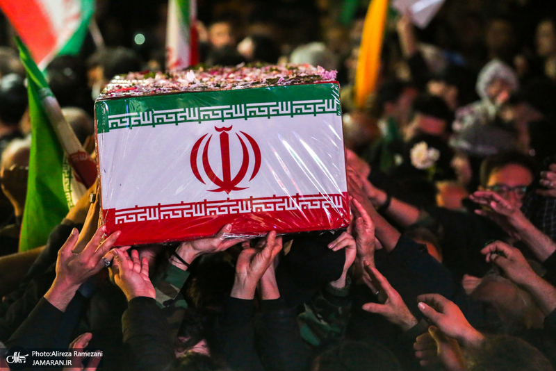 مراسم وداع و تشییع پیکر مطهر فرمانده یگان ویژه فاتحین  سردار سرتیپ پاسدار شهید محمد علی فتحعلی زاده و‌ هم رزمانش