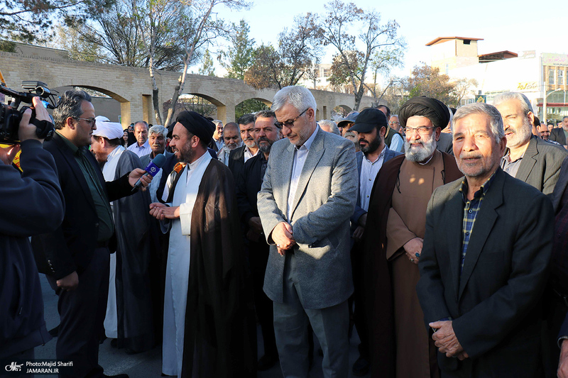 تجمع مردم خمین در حمایت از حمله موشکی و پهپادی به رژیم صهیونیستی