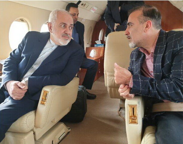 تصویری از سلیمانی و ظریف در راه بازگشت به تهران