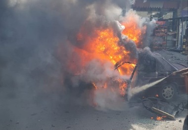 حمله پهپادی اسرائیل به یک خودرو در لبنان + عکس و فیلم