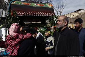 مراسم تشییع و خاکسپاری پیکر مطهر شهید گمنام در حوزه علمیه معیر 