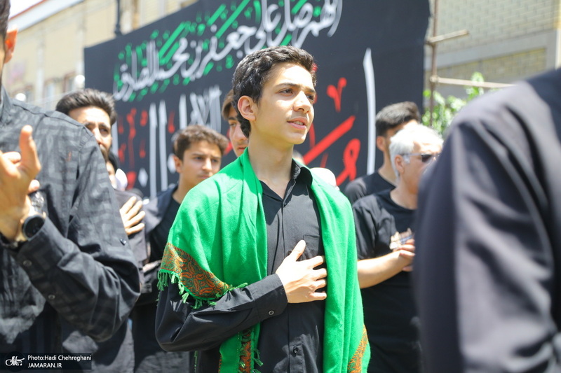 دسته عزاداری روز شهادت امام صادق (ع) با حضور آیت الله العظمی وحید خراسانی