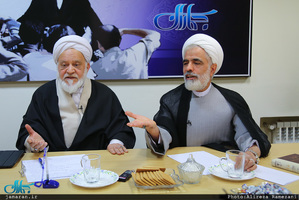 حضور حجج اسلام و المسلمین انصاری و مصباحی مقدم در جماران