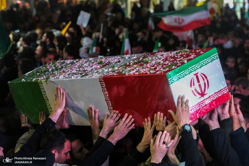 مراسم وداع و تشییع پیکر مطهر فرمانده یگان ویژه فاتحین  سردار سرتیپ پاسدار شهید محمد علی فتحعلی زاده و‌ هم رزمانش
