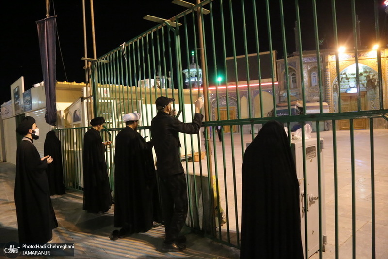 مراسم احیای شب بیست و یکم ماه رمضان در جوار حرم کریمه اهل بیت(س)