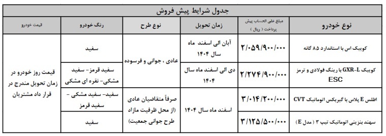 بخشنامه فروش محصولات سایپا ویژه سالروز آزادسازی خرمشهر