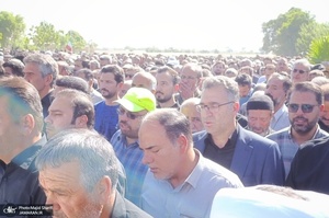 تشییع پیکر مطهر هشت شهید جنایات رژیم صهیونیستی در خمین