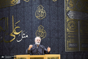 مراسم ختم مرحوم اکبر عبدی در مسجد بلال صدا و سیما