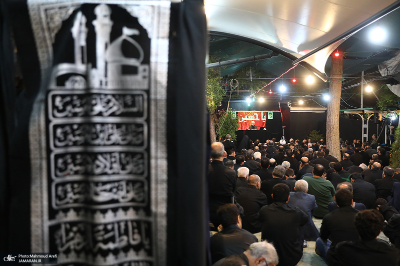 مجلس عزای اباعبدالله الحسین(ع) با سخنرانی استاد فیاض بخش و با حضور علی لاریجانی
