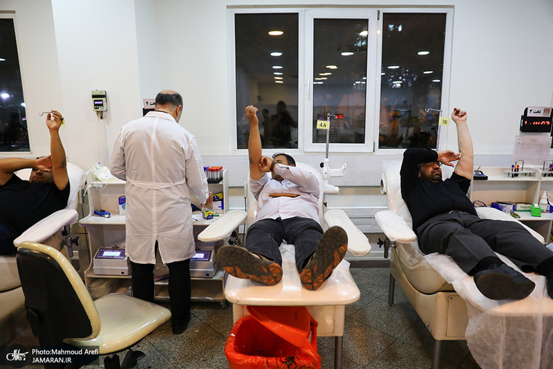 اهدای خون در شب بیست و سوم ماه مبارک رمضان