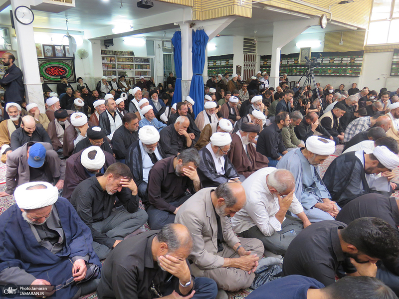 مراسم عزاداری شهادت حضرت امام رضا (ع) در بیت مرحوم آیت الله العظمی صانعی (ره)